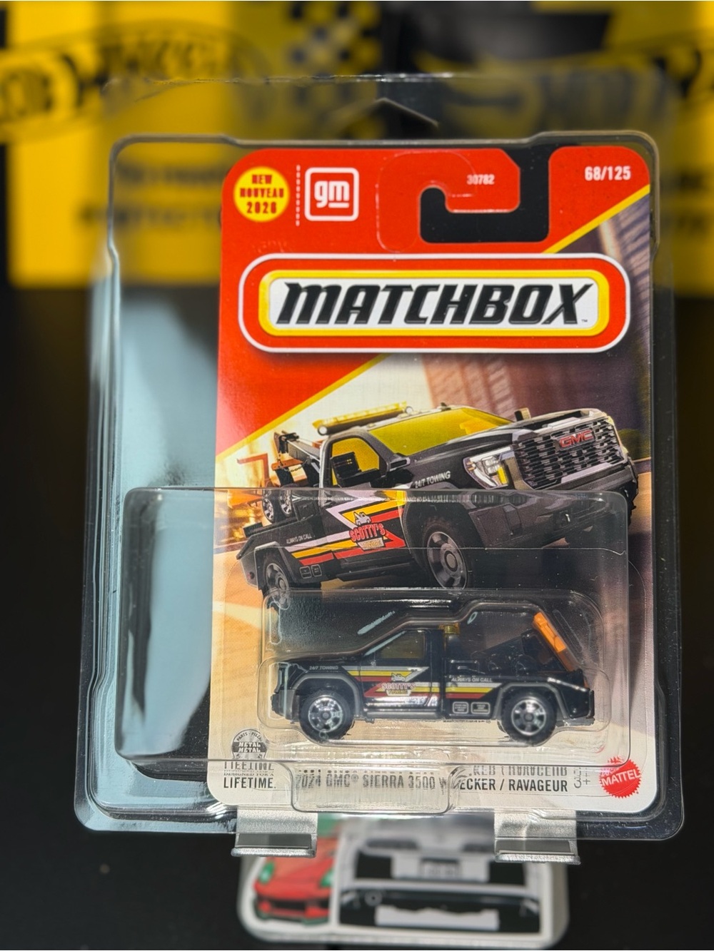 Matchbox Black & Yellow Tow Truck Die-Cast Toy